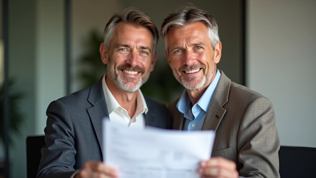 Glückliches Paar mit Rückerstattungsbescheid nach optimierter Steuererklärung