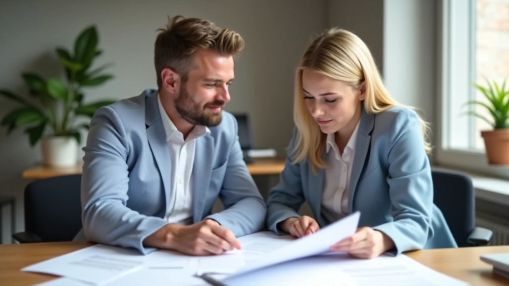 Ehepaar bei Steuerstrategie-Beratung in modernem Büro