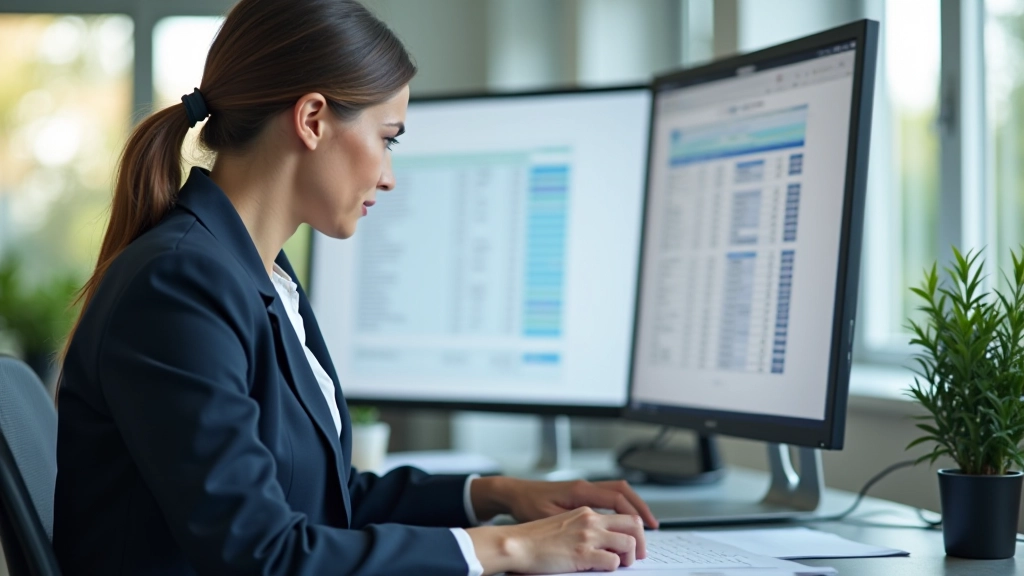 Lohnsteuertabelle mit Faktorverfahren auf Monitor, Finanzamt-Dokumente sichtbar